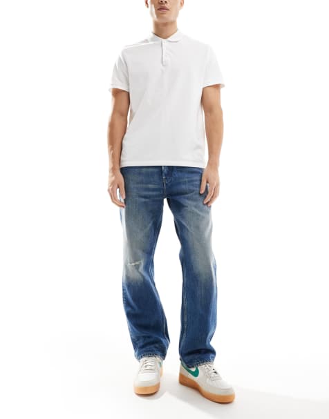 Tommy Jeans – Otis – Regulär geschnittene Jeans in ausgeblichener dunkelblauer Waschung - view 1