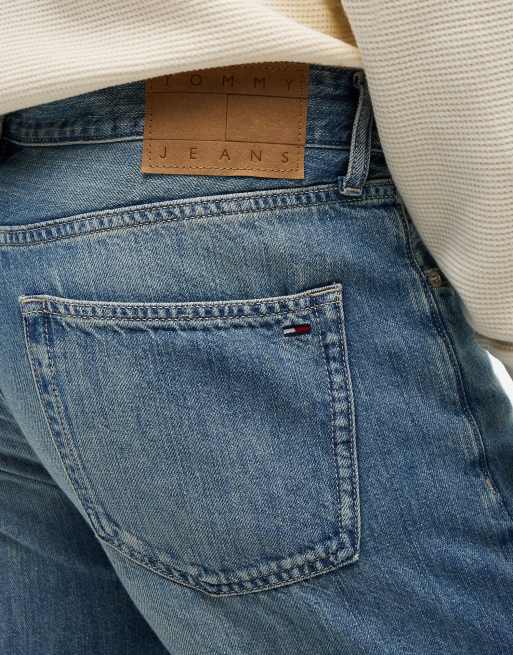 Tommy Jeans Otis Straight Jeans mit Leinen in Denim-Mittelblau, 3 von 6