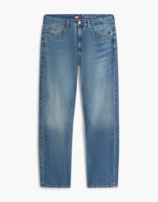 Tommy Jeans Otis straight jeans with linen in denim medium, 5 of 6