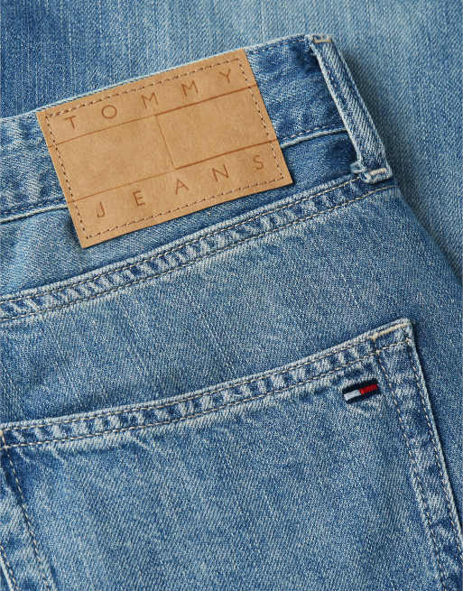 Tommy Jeans Otis straight jeans with linen in denim medium, 6 of 6
