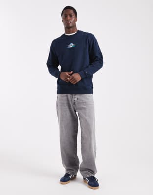 Tommy Jeans Outdoor Centre Graphic Logo Sweatshirt In Blue