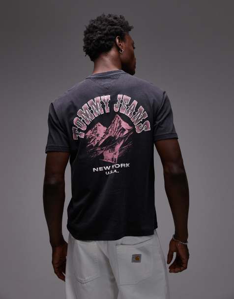Tommy Jeans outdoors graphic t-shirt in burnt orange - view 1