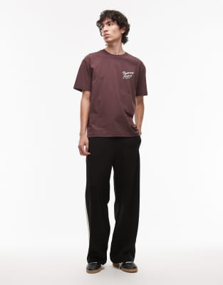 Tommy Jeans Outdoors Graphic T-shirt In Brown