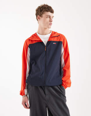 Outdoors - Shell-Jacke in Marineblau und Rot Marineblau 44