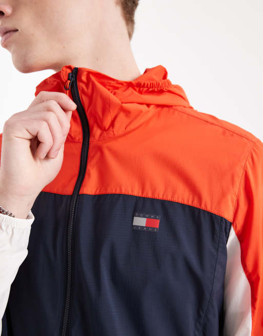 Tommy Jeans outdoors shell jacket in navy & red, 5 of 5