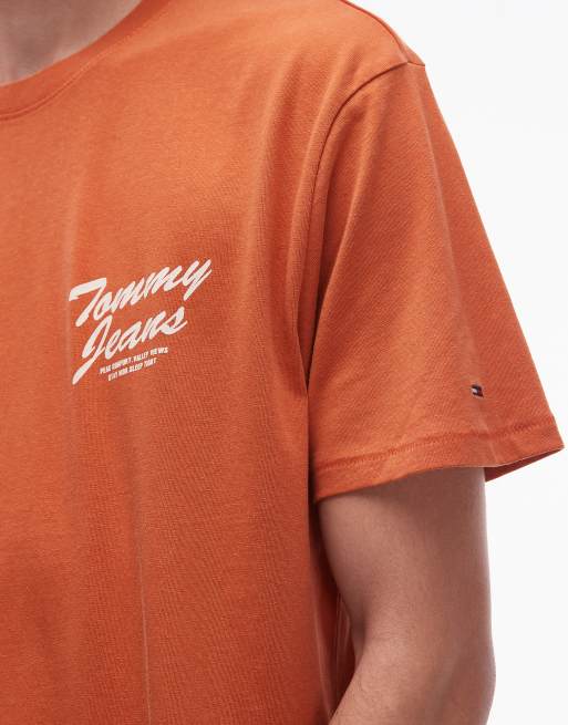 Tommy Jeans - Outdoors - T-shirt arancione bruciato con grafica, 5 di 5