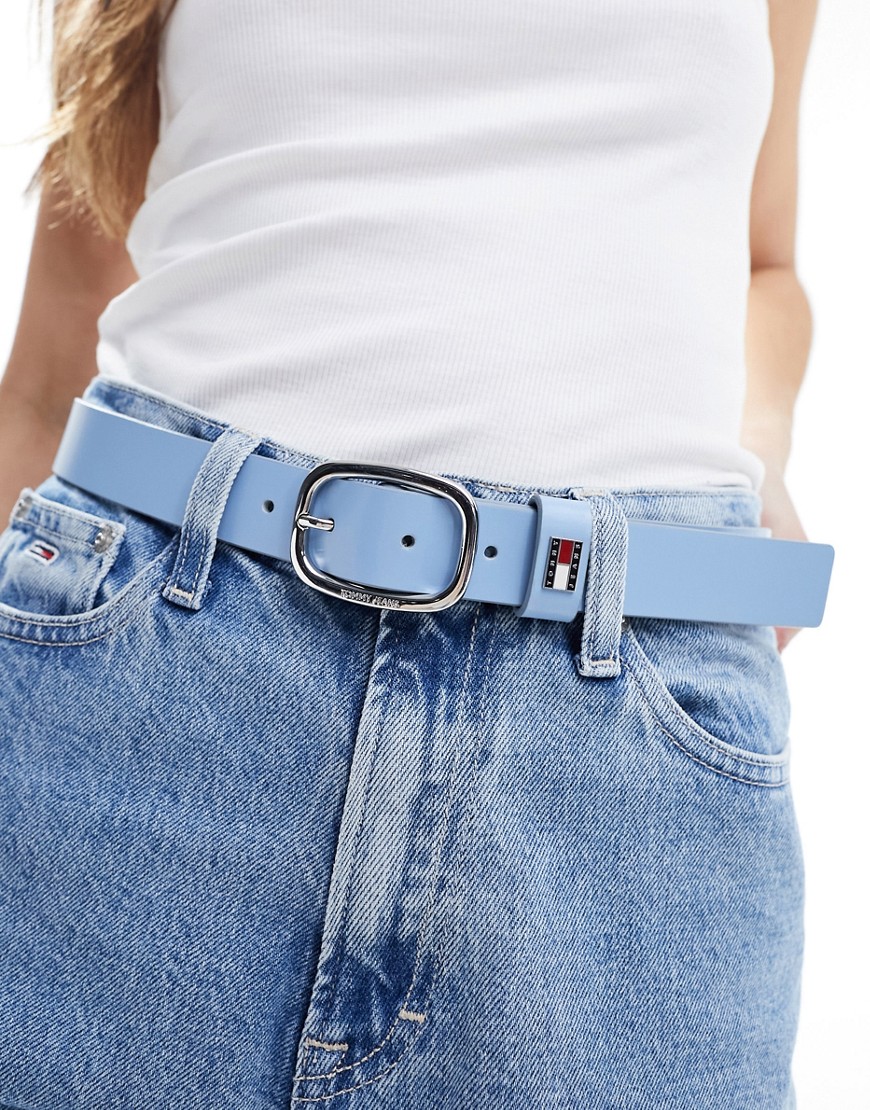 Tommy Jeans oval 3.0 belt in blue