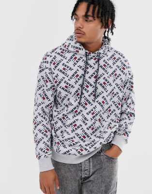 tommy hilfiger all over print hoodie