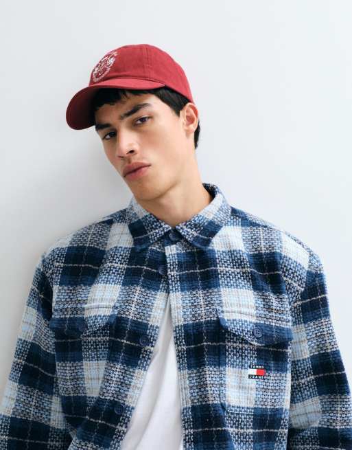 Tommy Jeans overshirt in blue plaid, 3 of 5