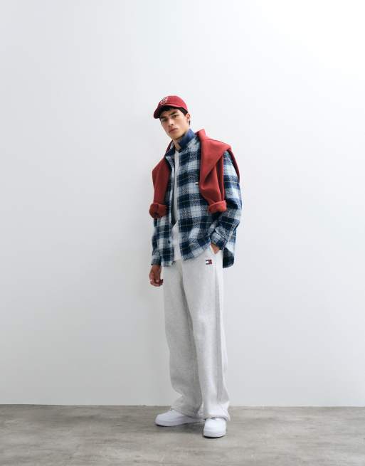 Tommy Jeans overshirt in blue plaid, 4 of 5
