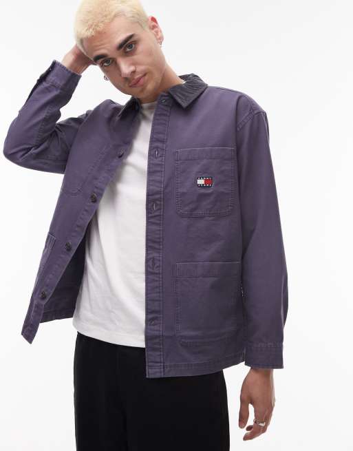 Tommy Jeans - Overshirt van corduroy in zwart met wassing, 2 van 4