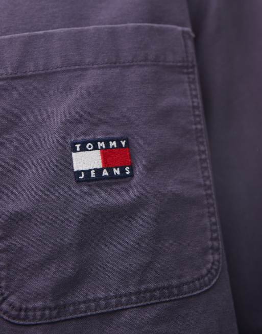 Tommy Jeans - Overshirt van corduroy in zwart met wassing, 3 van 4