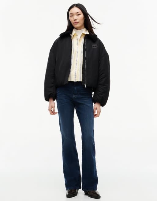 Tommy Jeans Oversize-Bomberjacke mit Kunstpelzkragen in Schwarz, 2 von 6