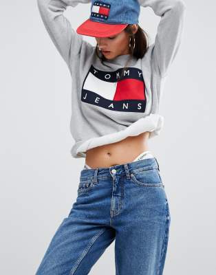 tommy jeans oversized logo sweatshirt