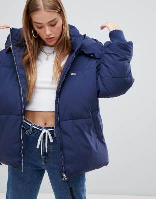 tommy jeans oversized puffer