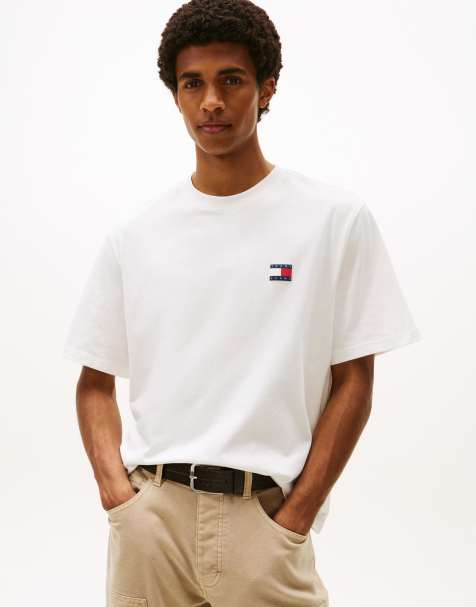 Tommy Jeans – Oversize-T-Shirt in Weiß mit Logo-Rückenprint - view 1