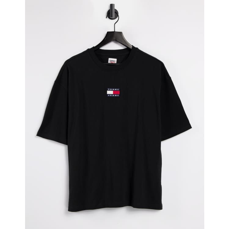 crew logo neck flag in ASOS t oversized | shirt black Tommy Jeans