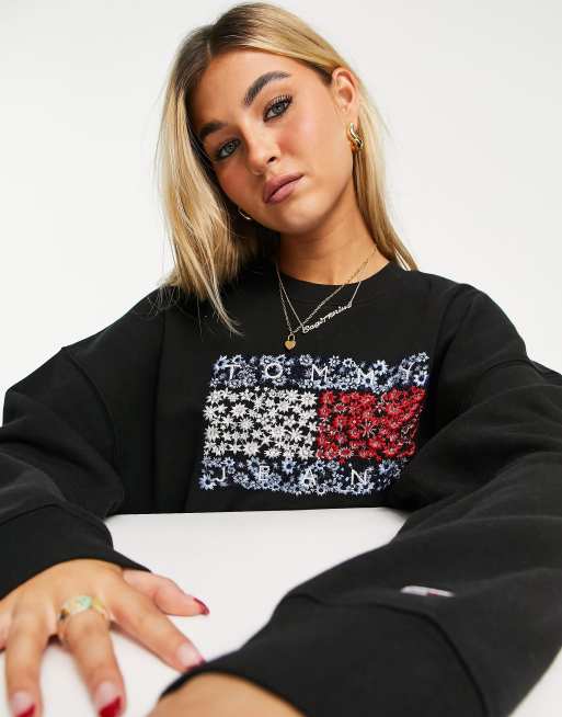 Tommy jeans shop oversized logo sweatshirt