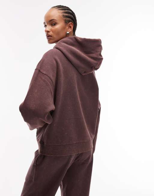 Tommy Jeans oversized hoodie in washed brown, 3 of 4