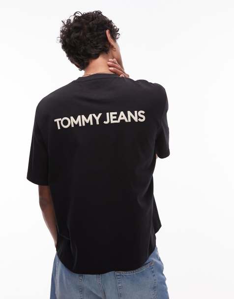 Tommy Jeans oversized logo back print t-shirt in black - view 1