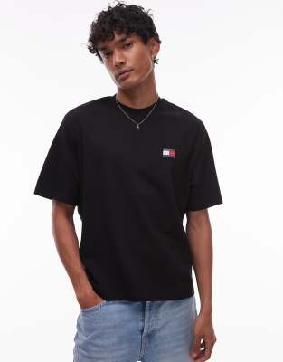 Tommy Jeans Oversized Logo Backprint T-shirt In Black