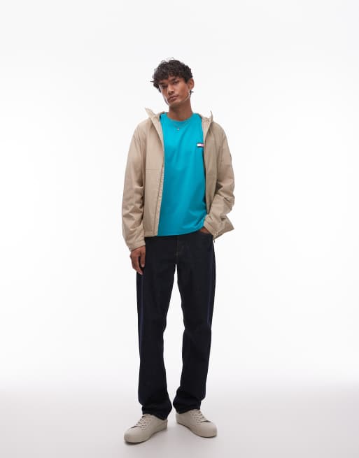 Tommy Jeans oversized logo backprint T-shirt in turquoise 