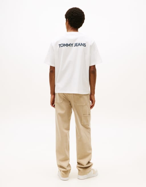 Tommy Jeans oversized logo backprint t-shirt in white, 2 of 4