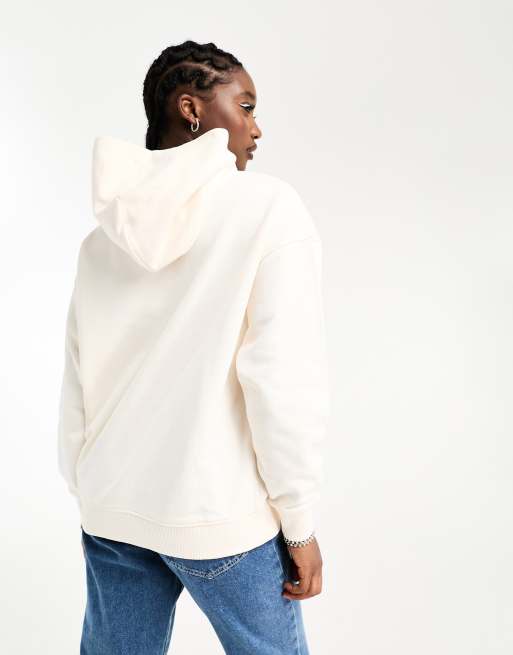 White on sale denim hoodie