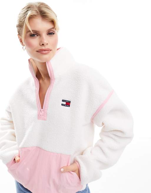 Pink tommy jeans store sweatshirt