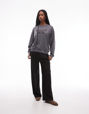 Tommy Jeans Oversized Sweatshirt In Gray