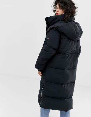 tommy jeans oversized tube quilted coat