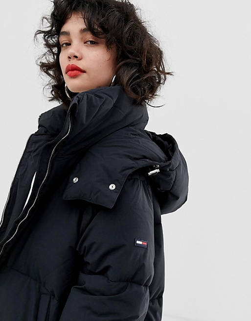 koppeling Wolk ruw Tommy Jeans oversized tube quilted coat | ASOS