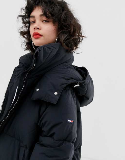 Tommy Jeans oversized tube quilted coat