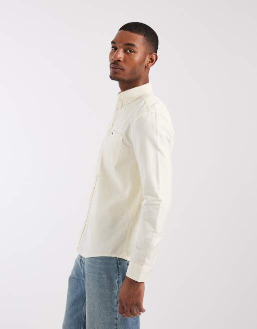 Tommy Jeans – Oxford-Hemd in gestreiftem Gelb, 4 von 5
