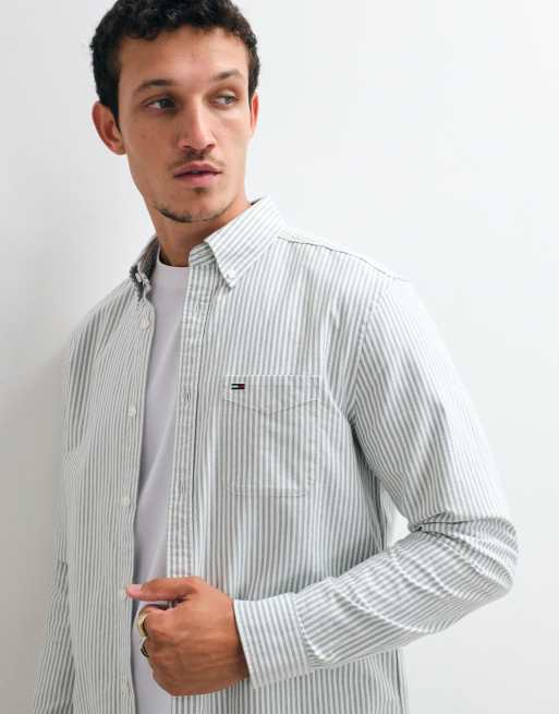 Tommy Jeans - Oxford overhemd met groene strepen, 2 van 5