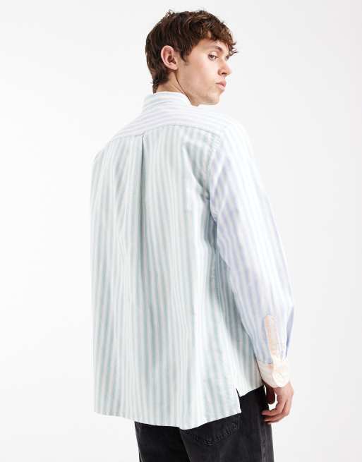Tommy Jeans oxford shirt in blue & green stripes, 3 of 5