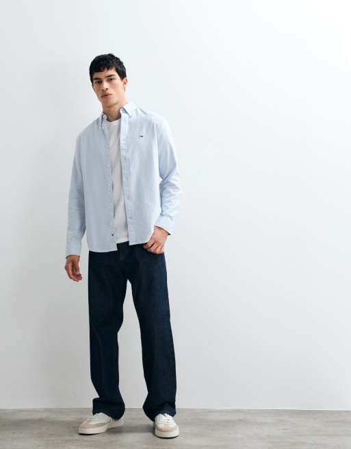 Tommy Jeans oxford shirt in light blue, 2 of 5