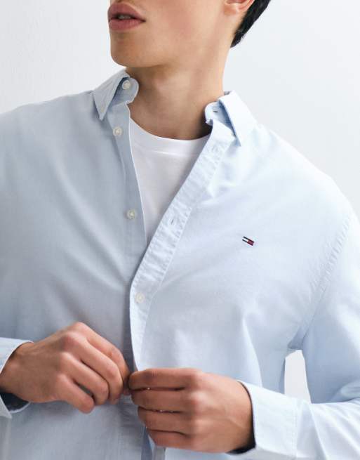 Tommy Jeans oxford shirt in light blue, 3 of 5