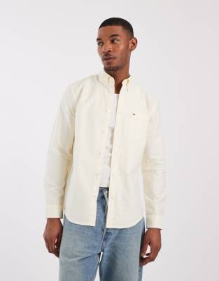 Tommy Jeans Oxford Shirt In Neutral