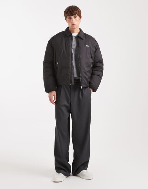 Tommy Jeans padded collar bomber jacket in black, 2 of 5