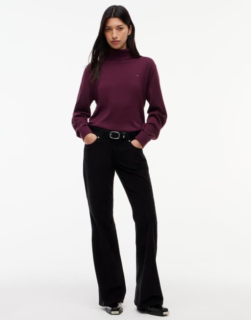 Tommy Jeans pantalon bootcut en velours côtelé noir taille basse, 2 de 6