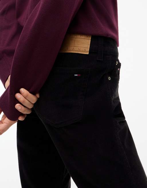 Tommy Jeans pantalon bootcut en velours côtelé noir taille basse, 3 de 6