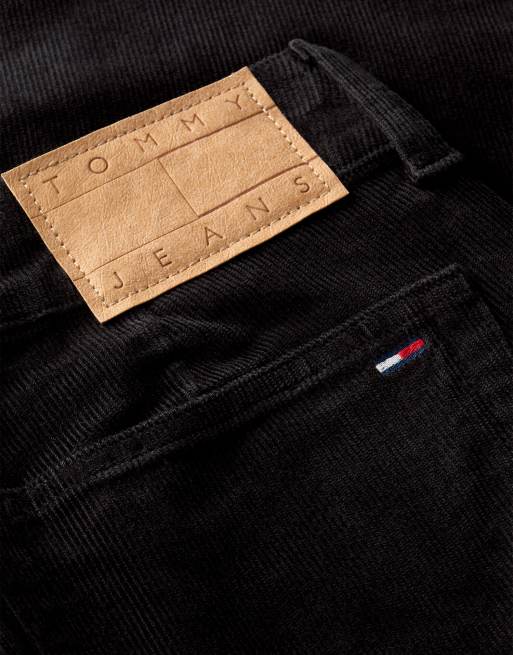 Tommy Jeans pantalon bootcut en velours côtelé noir taille basse, 6 de 6