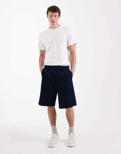 Tommy Jeans - Pantaloncini a pieghe blu navy - view 1