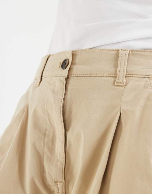 Tommy Jeans - Pantaloncini chino lunghi a vita alta beige, 3 di 5
