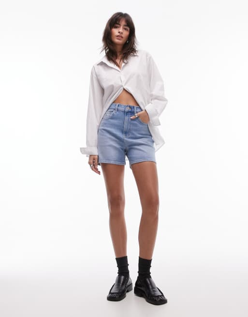 Tommy Jeans - Pantaloncini di jeans mom fit lavaggio chiaro, 5 di 5