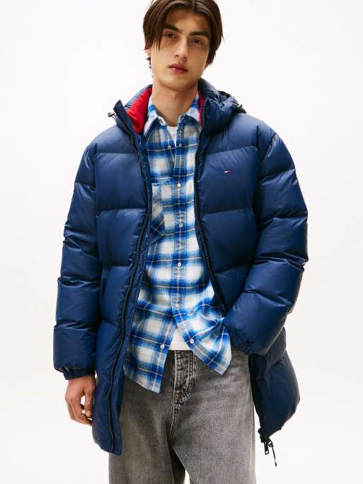 Tommy Jeans - Parka décontracté à capuche rembourrée de duvet - Bleu