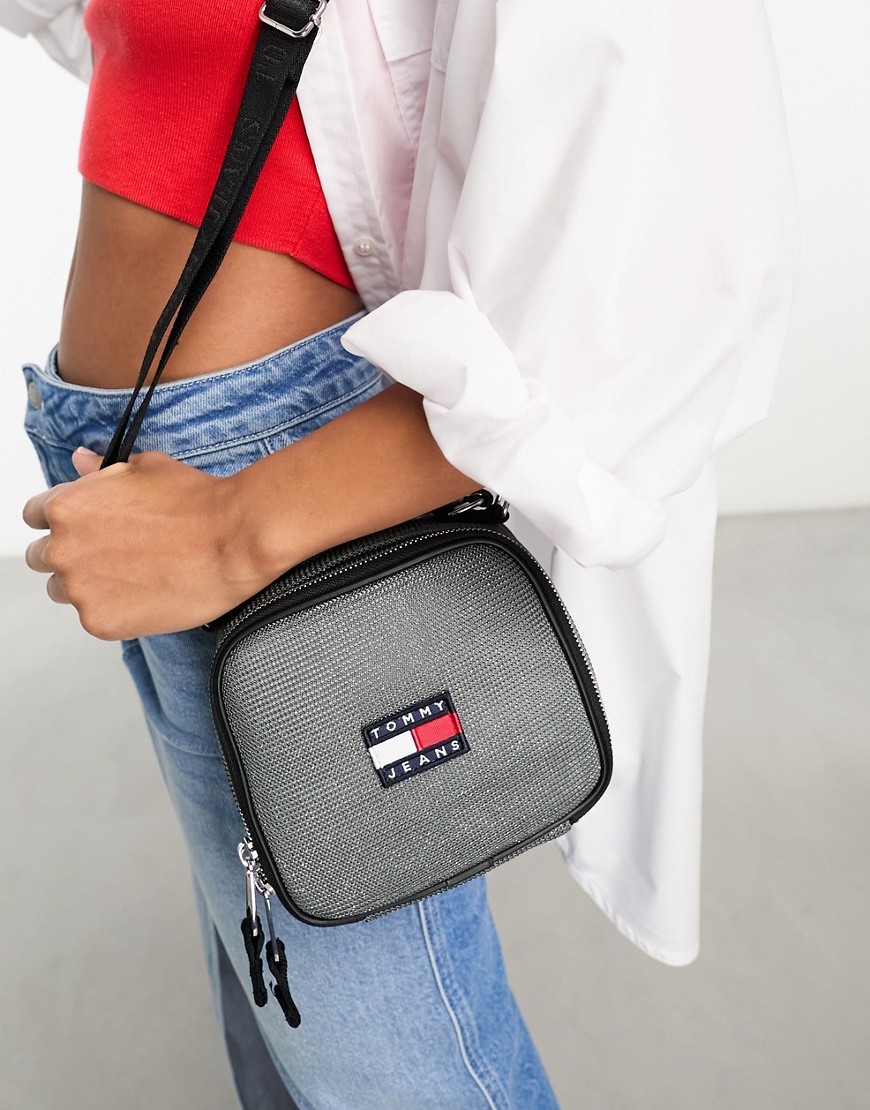 Tommy Jeans party cross body bag in black