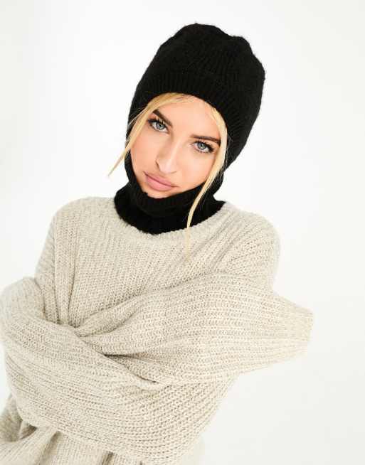 Tommy Jeans - Passamontagna in maglia comodo nero