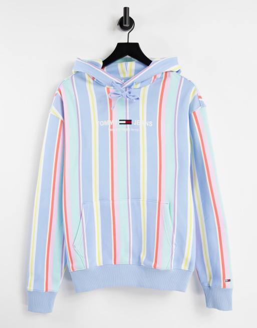 Tommy jeans striped on sale hoodie